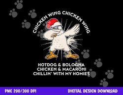 dabbing chicken wing hot dog & bologna viral song lyric  png, sublimation copy