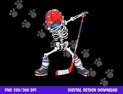 dabbing skeleton hockey halloween costume gift kids boys men png, sublimation copy