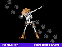 dabbing skeleton t shirt cowboy hat halloween kids boys dab png, sublimation copy