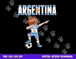 dabbing soccer boy argentina soccer fan jersey flag football png, sublimation copy