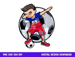 dabbing soccer boy haiti football fans jersey haitian flag png, sublimation copy