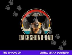 dachshund dad vintage sunglasses funny doxie wiener dog  png, sublimation copy