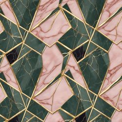Travertine Marble and Gold Seams Seamless Tileable Repeating Pattern