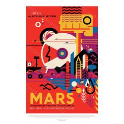 mars poster nasa poster the red planet 2016 nasa/jpl space travel poster mars print gift idea mars colony office man cav