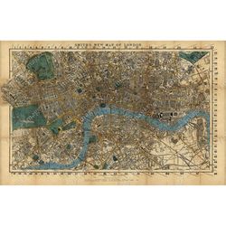 historic london england map 1860 vintage map of london restoration decor style london street map fine art print wall dec