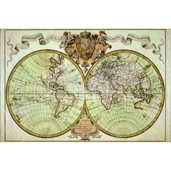 old world map restoration style giant historic 1720 world map old antique fine art print wall decor