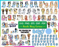 merry christmas blue dog family svg png, family blue dog svg, gift for family, blue dog character, blue dog cute svg