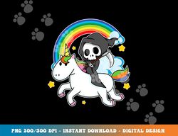 halloween unicorn costume grim reaper riding unicorn png, sublimation copy