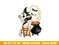 halloween witch pin up vintage retro  png,sublimation copy