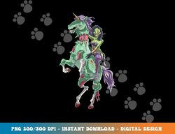 halloween zombie pin up woman and unicorn png, sublimation copy