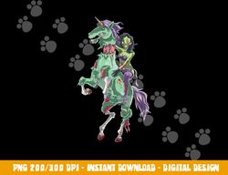 halloween zombie pin up woman and unicorn png, sublimation copy