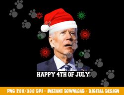 happy 4th of july biden christmas santa hat funny xmas png, sublimation copy