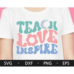 teach love inspire svg,teacher svg,teacher shirt svg,teacher squad, back to school, 100 days,retro svg,svg files for cri