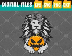 lion pumpkin lazy halloween costume cool zoo animal wildlife svg, eps, png, dxf, digital download