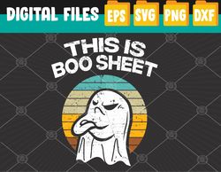 This Is Boo Sheet Ghost Retro Halloween Costume Svg, Eps, Png, Dxf, Digital Download