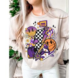 retro basketball png, basketball sublimation design, retro basketball smiley face png, basketball vibes png, basketball