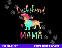 dachshund mama colorful doxie gifts dog mom  png, sublimation copy
