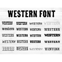 western font bundle , cowboy font , wild west font , country font