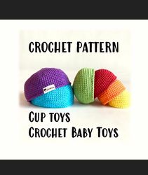 crochet montessori toy pattern, amigurumi rainbow stacking toy, educational toy, rainbow nested baskets, stacking toy, a