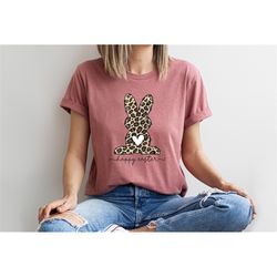 easter shirt, leopard bunny shirt, cute easter shirt, easter bunny shirt, easter graphic tshirt, easter graphic tee, eas