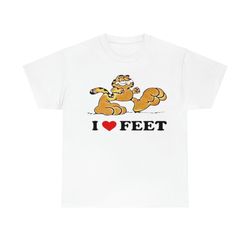 garfield i love feet t-shirt