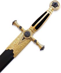 handmade sword, vulcan gear 33" medieval crusader sword with scabbard series choose your style. christmas gift, s2