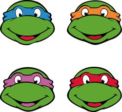 ninja turtles svg, png, jpg files. tmnt. digital download.  leonardo, raphael, donatello, michelangelo