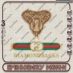 mlb arizona diamondbacks gucci embroidery design, mlb team embroidery files, mlb diamondbacks machine embroidery