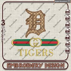 mlb detroit tigers gucci embroidery design, mlb team embroidery files, mlb tigers machine embroidery