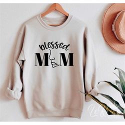 Blessed Mom SVG, Mothers Day SVG, Line Art, Woman, Blessed Svg, Mothers Day Shirt Svg, Instant Download