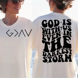 god is with us svg, trendy jesus svg,retro positive png,faith png,bible verse png,trendy christian png,hoodie design,cut