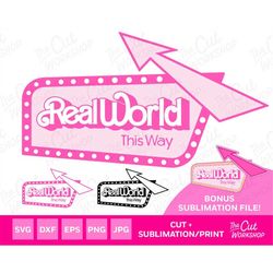 real world this way barbi babe doll design bundle | 1 and 3 color | svg png clipart digital download sublimation cricut