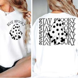 stay spooky svg, retro halloween svg, ghost svg, spooky season svg, cricut cut files, halloween shirt svg, halloween svg