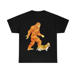 bigfoot walking basset hound classic t-shirt