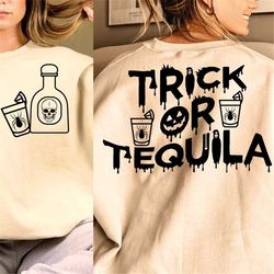 trick or tequila svg png, funny halloween svg, halloween shirt svg, halloween decor svg, halloween party svg, spooky svg