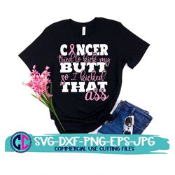 breast cancer svg, kick cancers ass svg, breast cancer awareness svg, ribbon svg, cancer svg,cancer ribbon svg, cricut s