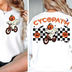 cycopath png-halloween sublimation digital design download-bicycle png, ghost png, spooky season png, vintage png, trend