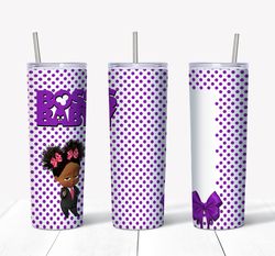 boss baby african american purple 20oz tumbler, boss baby girl afro png, boss baby girl afro clipart, instant download