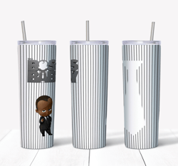 boss baby african american boy grey 20oz tumbler, boss baby afro clipart, boss baby afro png, boy svg, instant download