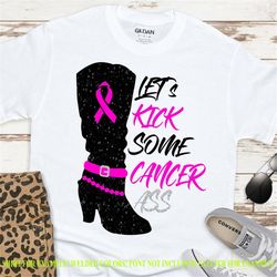 Breast Cancer svg, Kick Cancers Ass Awareness SVG, Cancer Survivor svg, Kick Cancer svg,cut files, cricut svg, cancer cu