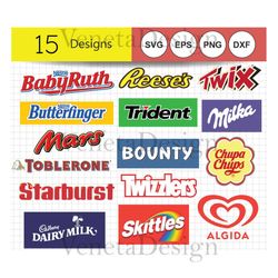 candy brands svg, candy clipart, printable vinyl, sticker cut