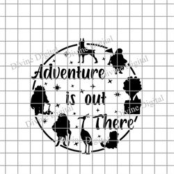 Dis Ney Up Movie Adventure is Out There Word Bubble SVG File for Vinyl Cutting Machines