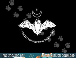 protect our nocturnal polalinators bat with moon halloween png, sublimation copy