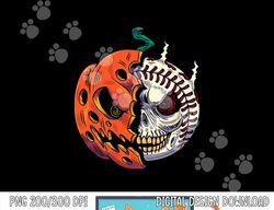 pumpkin skull design for men boys halloween baseball player png, sublimation copy