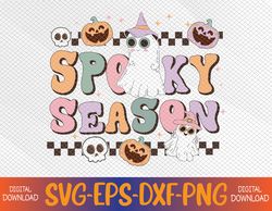 retro spooky season halloween ghost svg, eps, png, dxf, digital download
