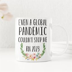 rn graduation coffee mug 2023 graduate rn degree pandemic graduation gift registered nurse, nursing graduate gifts for r