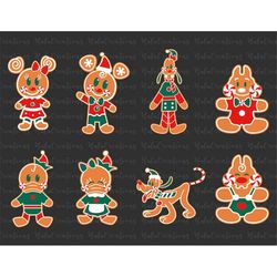 Bundle Matching Family Cookie Bundle Svg Png, Christmas Gingerbread Svg, Candy Cane, Christmas Friends Svg, Png Files Fo