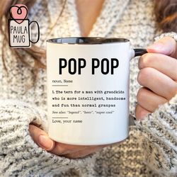 pop pop definition mug, grandpa definition, funny birthday gift ideas for grandpa, fathers day mug, gift for grandpa