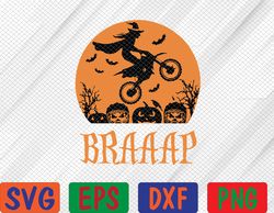 braaap pumpkin png, halloween pumpkin in forest jpeg, halloween witch hat, witch on motorbike, biker, digital file, inst