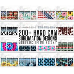 200 hard can cooler sublimation designs bundle, beer cozies, can cosies, stubby holders, can cooler template, metal can